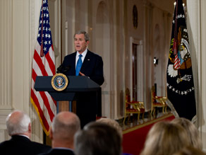 President Bush gives his farewell address to the nation on Thursday at the White House.