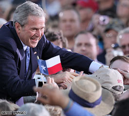 Bush's last day: Calls, candy, flight to Texas