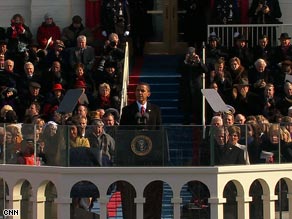 President Barack Obama told a crowd at the National Mall that America's challenges are real.