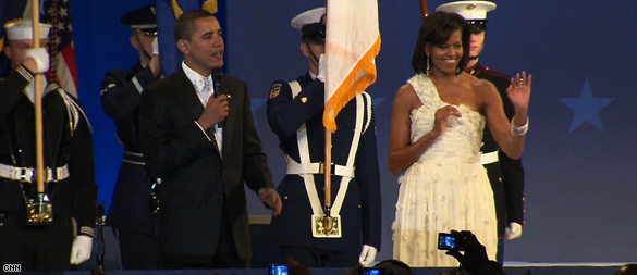 Obamas juggle inaugural balls