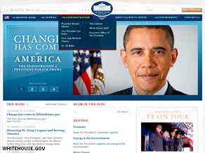 President Obama's official White House Web site launched during his swearing-in ceremony.