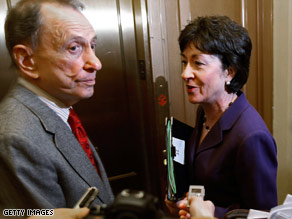 GOP Sens. Arlen Specter and Susan Collins are two of the three Republicans who voted for the stimulus bill.