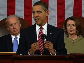 President Obama tells the House and the Senate it is "time to take charge of our future."