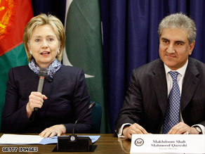 Secretary of State Hillary Clinton plans regular trilateral meetings with the Pakistani and Afghan ministers.