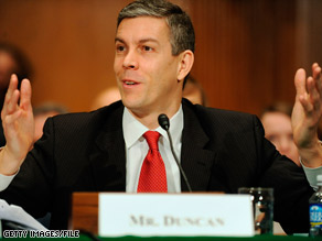 Education Secretary Arne Duncan suggests giving incentives to teachers whose students perform well.