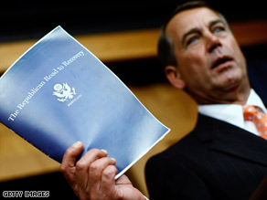 Rep. John Boehner says President Obama's budget is "completely irresponsible."