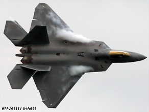 One of the high-profile programs on the chopping block is the 
Air Force's most expensive fighter, the  F-22 Raptor.