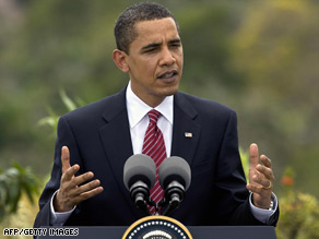 President Obama addresses reporters before leaving Trinidad for Washington on Sunday.