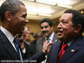 Venezuela President Hugo Chavez says favorable inroads with Barack Obama have led him to try to mend relations.