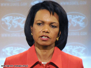 Condoleeza Rice says George W. Bush was clear that interrogations during his presidency should break no law.