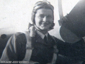 Jane Tedeschi when she was in the Women Airforce Service Pilot program.