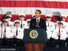 On March 6 in Columbus, Ohio, President Obama touted the jobs the stimulus plan would save.