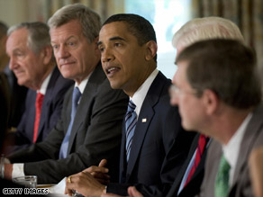 President Obama meets Tuesday with senators to discuss health care reform.