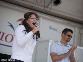 Sarah Palin appears at an autism fundraiser in New York earlier this week.