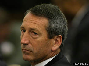 Gov. Mark Sanford was hiking along the Appalachian Trail, a spokesman said late Monday.