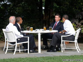 Sgt. James Crowley and professor Henry Louis Gates Jr. sat down with the president and vice president Thursday.