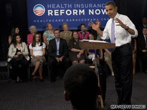 President Obama talks about health care reform Thursday in Washington.
