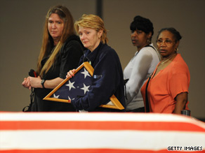 People line up outside the library in Boston, Massachusetts, to pay their respects to Kennedy.