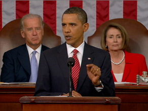 President Obama told a joint session of Congress that the "time for bickering" over health care is over.