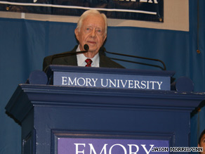 In Atlanta, Georgia, on Wednesday, Jimmy Carter again linked harsh Obama criticism to racism.