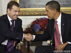 President Obama praised Dmitry Medvedev for the "excellent working relationship" the two have developed.