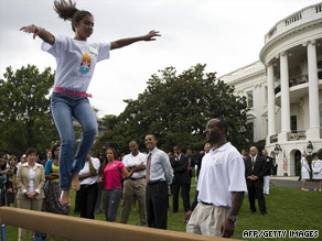 President Obama, center, hosts a White House event on September 16 to push Chicago's bid for the Olympics.