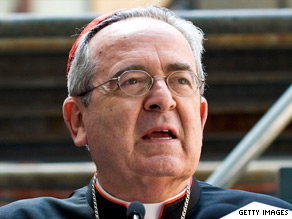 Cardinal Justin Rigali is one of three top Catholics who said the current health care bill is unacceptable.