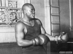 Jack Johnson's 1910 defeat of Jim Jeffries, the "Great White Hope," sparked riots.