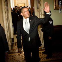 Obama gives health care pep talk to Senate Democrats 