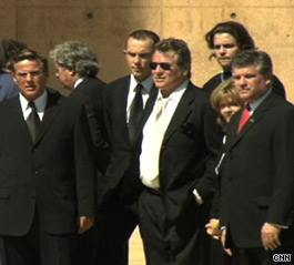 Mourners gather for Fawcett's funeral