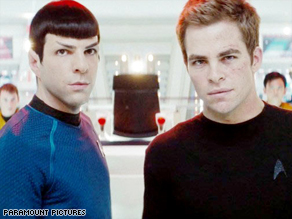 The crew of the Enterprise, led by James Kirk (Chris Pine, left) goes forth on a new voyage.