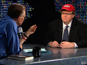 Filmmaker Michael Moore says Wall Street created a "invisible virtual casino" with people's money.