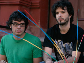 Jemaine Clement and Bret McKenzie are a struggling musical duo in "Flight of the Conchords."