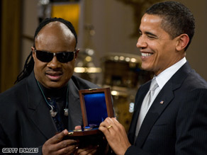 President Obama says if it wasn't for Stevie Wonder's music, he and the first lady may not have dated.