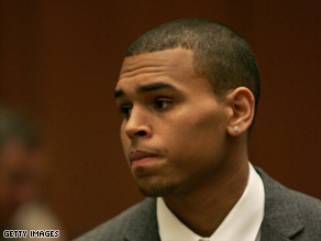 Singer Chris Brown appears in court in March on charges of assaulting his girlfriend, singer Rihanna.