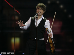 Alexander Rybak of Norway performs during the final of the Eurovision Song Contest Saturday in Moscow, Russia.