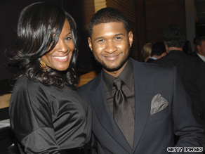 Singer Usher and his wife Tameka are shown in happier times in 2007.