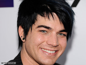 and in this corner: adam lambert, the guy-liner.