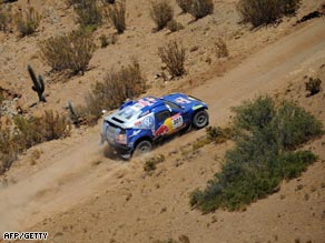 Sainz found the sweeping terrain on the eighth leg to his liking as he closed on victory.