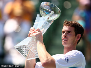 Andy Murray defeated Novak Djokovic 6-2, 7-5 for the Sony Ericsson Open title.