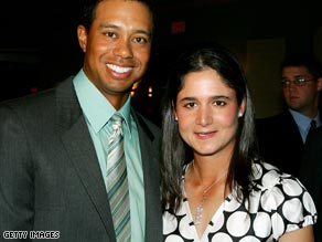 Tiger Woods (L) and Lorena Ochoa (R)