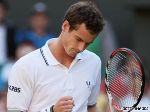Murray was taken to four sets before eventually reaching the second round of the men's singles at Wimbledon.