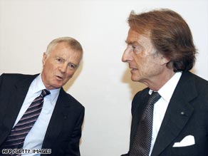 FIA president Max Mosley, left, and FOTA boss Luca Cordero di Montezemolo are battling over the future of F1.