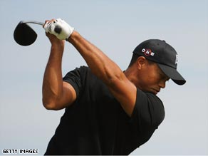 Woods hones his game ahead of the third major of the season at Turnberry.