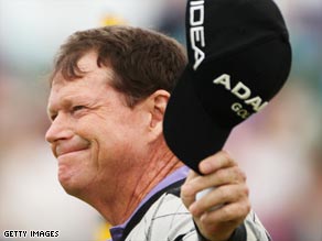 Rolling back the years. Watson delighted the galleries with his superb play.