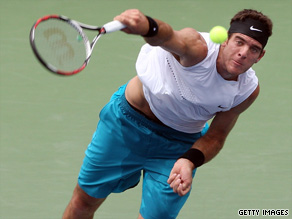 Del Potro served brilliantly in the deciding tie-breaker to retain his Legg Mason title in Washington.