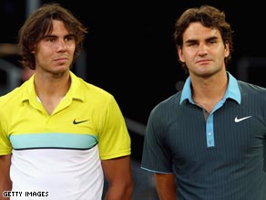 Rafael Nadal (left) and Roger Federer (right)
