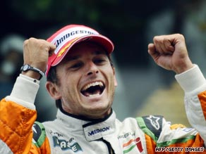 Giancarlo Fisichella moves to Ferrari less than a week after earning Force India their first F1 podium place.