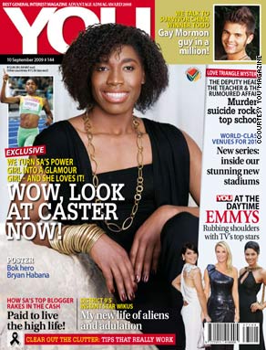 The front cover of You magazine has Semenya as the main feature.