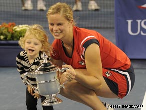Kim Clijsters and daughter Jada